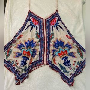 Multicolor flowy loose top